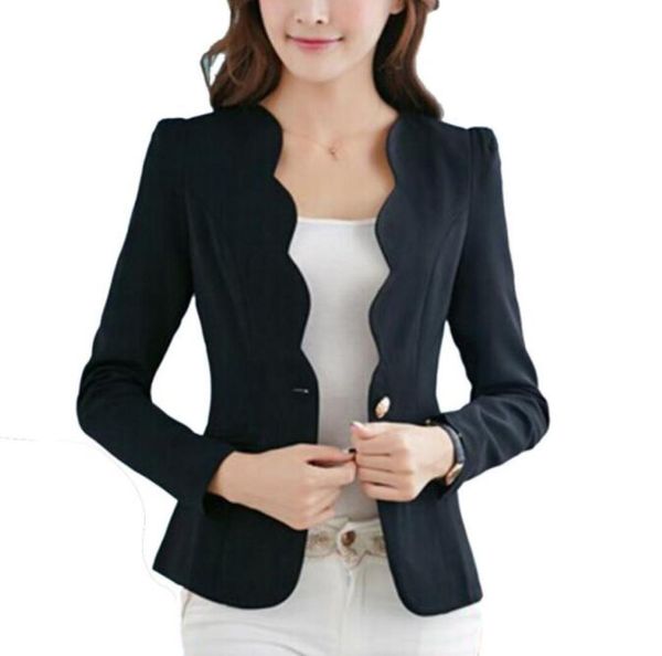 new female formal solid color single button slim fashion office business suit casual jacket women coat outwear3507652, Black;brown
new female formal solid color single button slim fashion office business suit casual jacket women coat outwear3507652, Black;brown