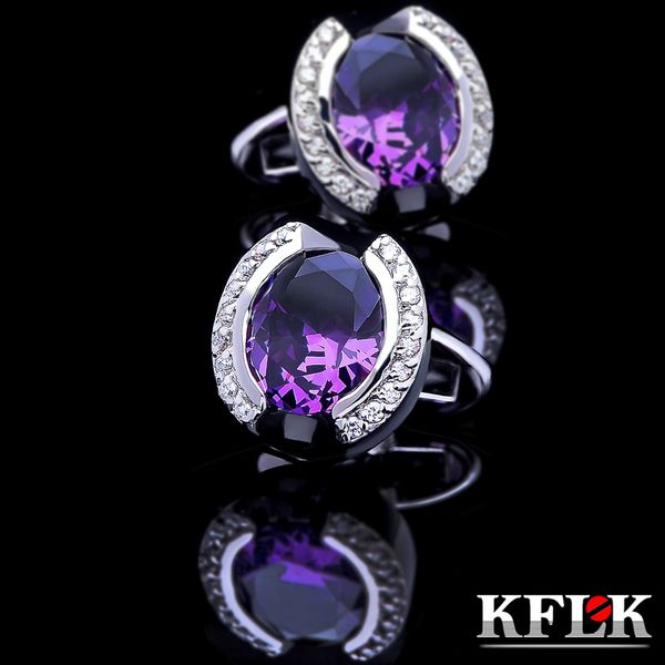 kflk jewelry shirt cufflink for mens brand purple crystal cuff link luxury wedding groom button guests 230807, Silver
kflk jewelry shirt cufflink for mens brand purple crystal cuff link luxury wedding groom button guests 230807, Silver