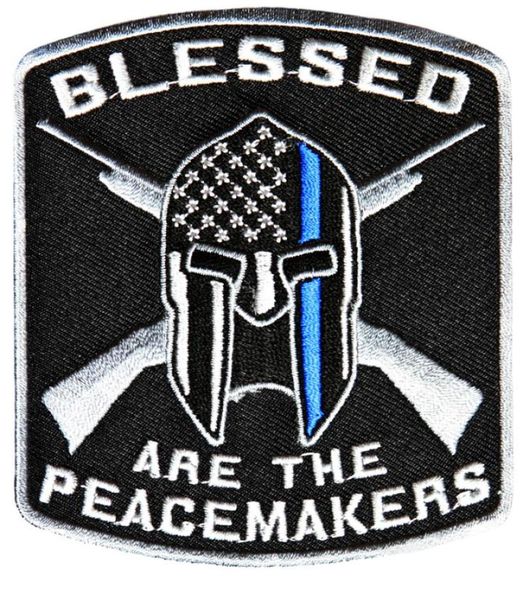 blessed are the peacemakers thin blue line for law enforcement embroidery patch iron on clothing decor 35375 inch 2044040, Black
blessed are the peacemakers thin blue line for law enforcement embroidery patch iron on clothing decor 35375 inch 2044040, Black