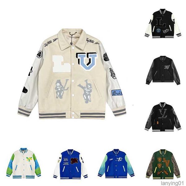designer mens varsity jacket baseball coat fashion womens letterman jackets embroiderd letter single breasted couples men's clothing, Black
designer mens varsity jacket baseball coat fashion womens letterman jackets embroiderd letter single breasted couples men's clothing, Black