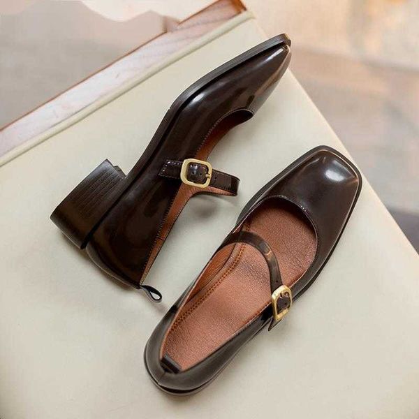 2023 leather square toe med heel spring shoes mature sweet dating buckle strap mary janes women pumps l3f4 230807, Black
2023 leather square toe med heel spring shoes mature sweet dating buckle strap mary janes women pumps l3f4 230807, Black