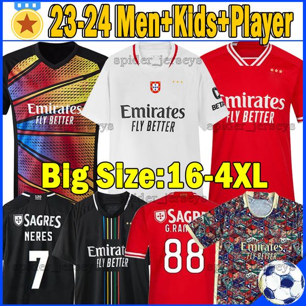 xxxl 4xl 23 24 g.ramos benfica soccer jerseys rafa neres otamendi sefeqovic 2023 2024 fans player version football shirts j.weigl musa grima, Black;yellow
xxxl 4xl 23 24 g.ramos benfica soccer jerseys rafa neres otamendi sefeqovic 2023 2024 fans player version football shirts j.weigl musa grima, Black;yellow