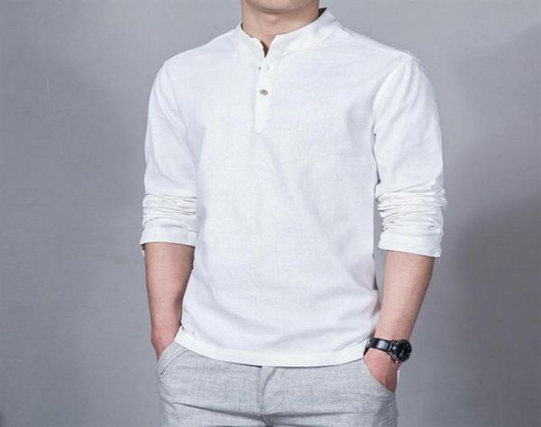 men spring tees male fashion tshirts stand collar longsleeved slim base shirt homme linen cotton men039s clothing274v2304280, White;black
men spring tees male fashion tshirts stand collar longsleeved slim base shirt homme linen cotton men039s clothing274v2304280, White;black