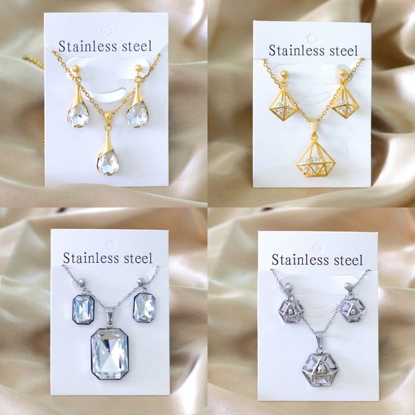 wedding jewelry sets korean fashion stainless steel for woman water drop pendant necklaces and earrings set cubic zirconia gold color 230808, Slivery;golden
wedding jewelry sets korean fashion stainless steel for woman water drop pendant necklaces and earrings set cubic zirconia gold color 230808, Slivery;golden