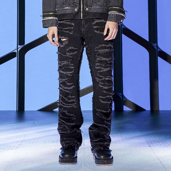 mens jeans men streetwear hiphop ripped denim irregular straight high street trousers fashion vintage male pant rock punk hole 230808, Blue
mens jeans men streetwear hiphop ripped denim irregular straight high street trousers fashion vintage male pant rock punk hole 230808, Blue