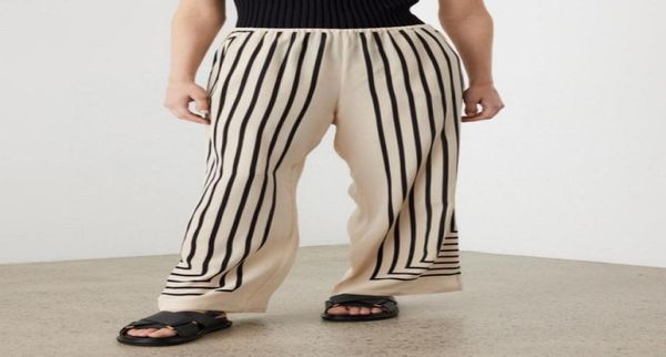 toteme women pants 22 summer 100 silk stripe printing wide leg high elastic waist trousers pocket64531646702734, Black;white
toteme women pants 22 summer 100 silk stripe printing wide leg high elastic waist trousers pocket64531646702734, Black;white