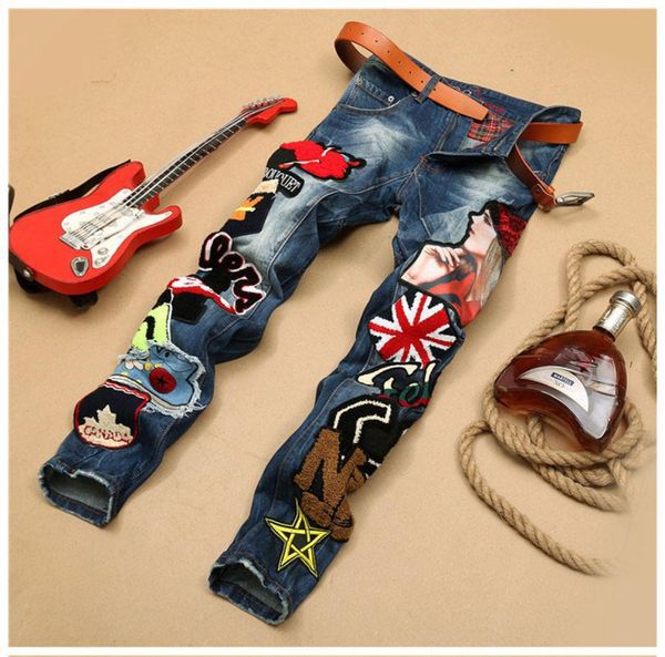 whole europen american style men039s fashion brand cotton patchwork men denim trousers colorful jeans luxury slim straight7328600, Blue
whole europen american style men039s fashion brand cotton patchwork men denim trousers colorful jeans luxury slim straight7328600, Blue