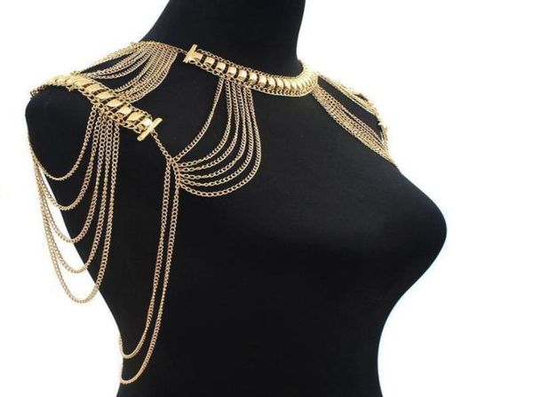 new lady tassels link harness chain necklace jewelry body shoulder necklace exaggerated women fashion body jewelry2042625, Silver
new lady tassels link harness chain necklace jewelry body shoulder necklace exaggerated women fashion body jewelry2042625, Silver