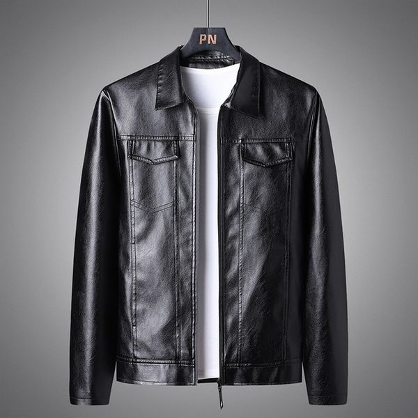 men leather jackets windproof lapel coats mens spring autumn outdoor motorcycle biker zipper solid color jacket, Black
men leather jackets windproof lapel coats mens spring autumn outdoor motorcycle biker zipper solid color jacket, Black