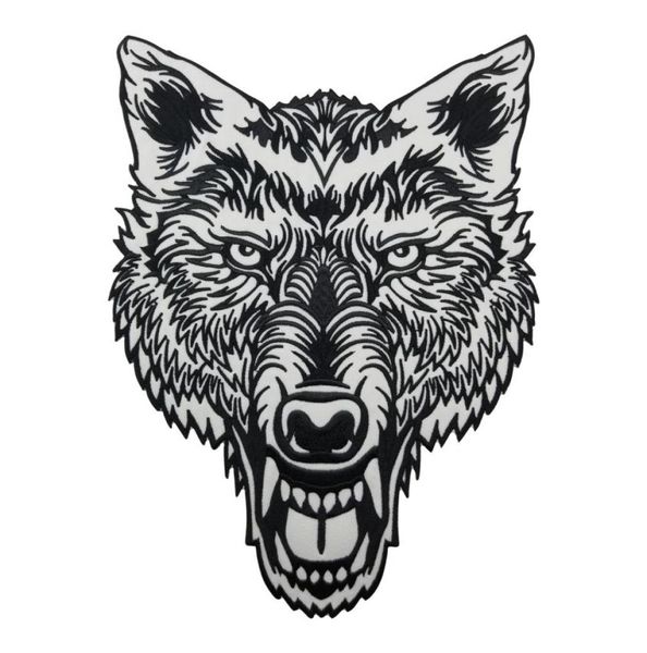 huge lone wolf head tattoo reflective embroidered patch biker back applique iron sew on badges 12 inch high 8241722, Black
huge lone wolf head tattoo reflective embroidered patch biker back applique iron sew on badges 12 inch high 8241722, Black