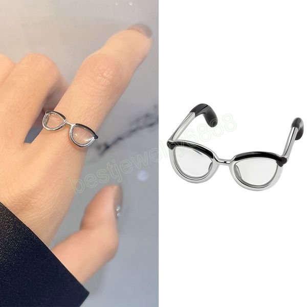 new trendy cute glasses ring multiple minimalist adjustable ring bohemian finger ring jewelry accessories for woman girls, Silver
new trendy cute glasses ring multiple minimalist adjustable ring bohemian finger ring jewelry accessories for woman girls, Silver