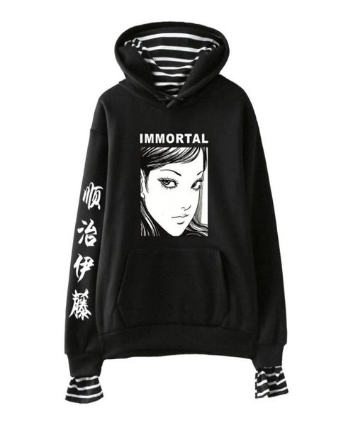 horror comic junji ito hoodies women men fake two piece hooded sweatshirt harajuku streetwear hip hop pullover hooded jacket5242272, Black
horror comic junji ito hoodies women men fake two piece hooded sweatshirt harajuku streetwear hip hop pullover hooded jacket5242272, Black