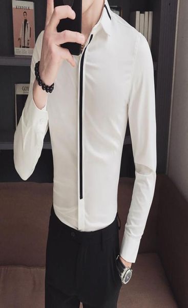 men039s dress shirts men shirt long sleeve slim fit patchwork mens formal designs camisa social masculina business1644400, White;black
men039s dress shirts men shirt long sleeve slim fit patchwork mens formal designs camisa social masculina business1644400, White;black