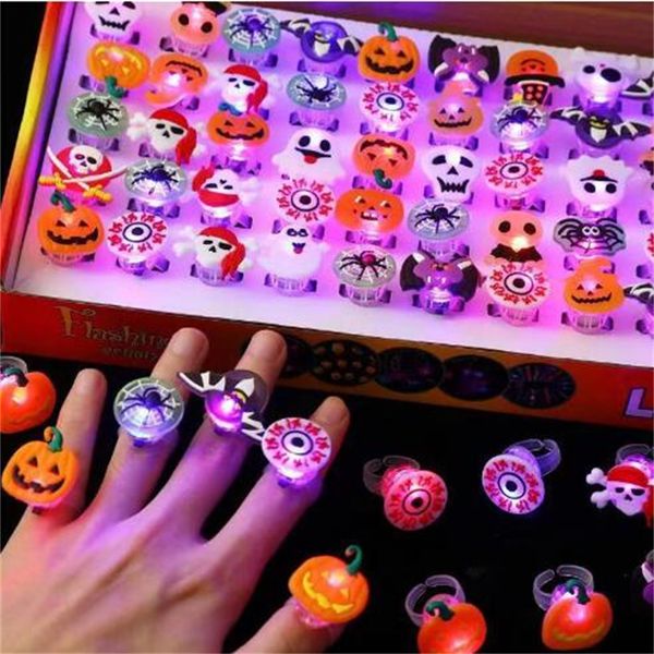 led halloween ring glowing pumpkin ghost skull ring children's gift halloween party decoration home horror prop supplies ab1222, Silver
led halloween ring glowing pumpkin ghost skull ring children's gift halloween party decoration home horror prop supplies ab1222, Silver