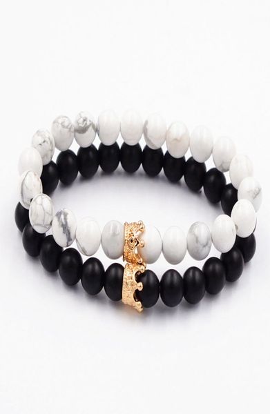 2pcsset couple bracelets for lovers crown queen charm stone beads bracelets for women and men jewellery gift1694668, Golden;silver
2pcsset couple bracelets for lovers crown queen charm stone beads bracelets for women and men jewellery gift1694668, Golden;silver