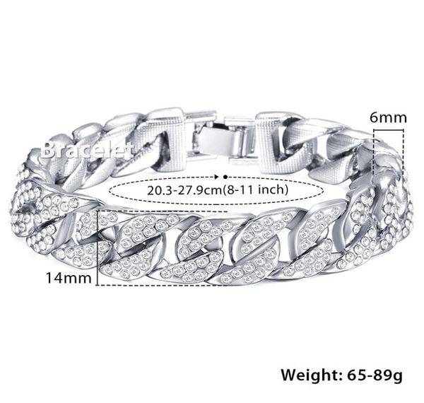 men039s bracelet hip hop miami curb cuban link chain iced out cz silver gold bracelets for male jewelry drop 14mm kgb405699143, Golden;silver
men039s bracelet hip hop miami curb cuban link chain iced out cz silver gold bracelets for male jewelry drop 14mm kgb405699143, Golden;silver