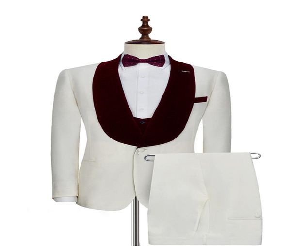 red velvet shawl lapel ivory 3 piece suit groom tuxedos man wedding suit men business prom excellent blazerjacketpantstievest1521140, Black;gray
red velvet shawl lapel ivory 3 piece suit groom tuxedos man wedding suit men business prom excellent blazerjacketpantstievest1521140, Black;gray