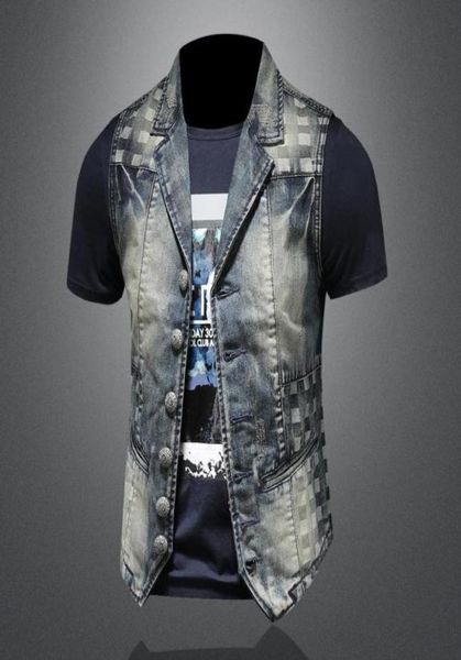 men spring autumn sleeveless denim jacket individual suit collar waistcoat cowboy vests9360707, Black;white
men spring autumn sleeveless denim jacket individual suit collar waistcoat cowboy vests9360707, Black;white