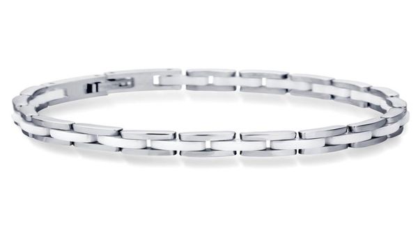 fashion wrist accessory chain stainless steel jewelry white ceramic bracelet man6834586, Black
fashion wrist accessory chain stainless steel jewelry white ceramic bracelet man6834586, Black