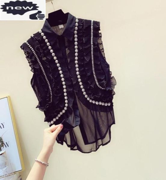 women039s vests fashion beading diamonds chiffon shirts women 2021 summer loose vintage sleeveless blouse ruffle office lady wh7523366, Black;white
women039s vests fashion beading diamonds chiffon shirts women 2021 summer loose vintage sleeveless blouse ruffle office lady wh7523366, Black;white