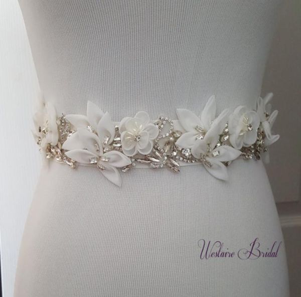 custom made exquisite beaded flowers wedding belt for bridal wedding accessory rhinestone crystals wedding sashes with ribbon255475619107, White
custom made exquisite beaded flowers wedding belt for bridal wedding accessory rhinestone crystals wedding sashes with ribbon255475619107, White