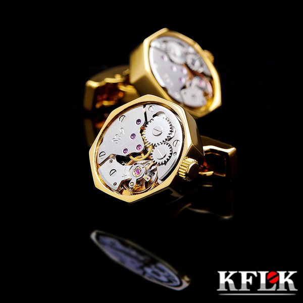 cuff links kflk jewelry shirt cufflink for mens brand cuff button gold-color watch movement cuff link abotoadura guests 230807, Silver
cuff links kflk jewelry shirt cufflink for mens brand cuff button gold-color watch movement cuff link abotoadura guests 230807, Silver
