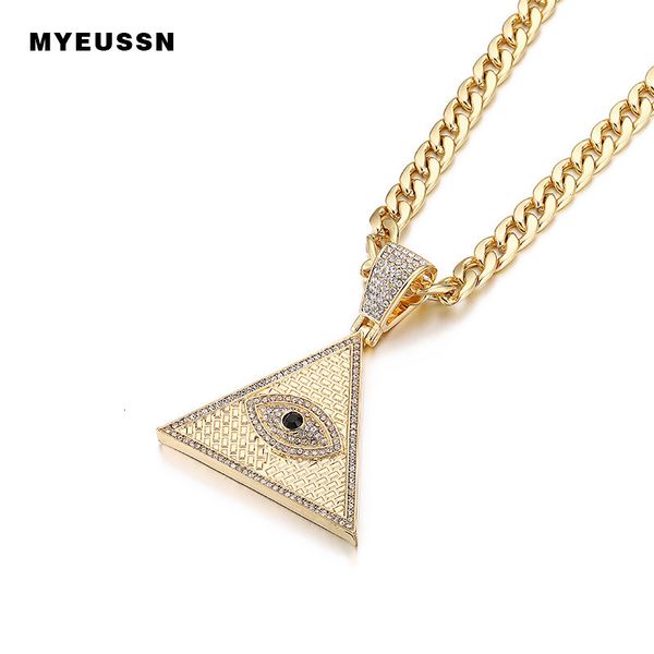 pendant necklaces triangle egyptian pyramid necklaces pendant with cuban chain iced out illuminati evil eye of horus hip hop jewelry 230807, Silver
pendant necklaces triangle egyptian pyramid necklaces pendant with cuban chain iced out illuminati evil eye of horus hip hop jewelry 230807, Silver