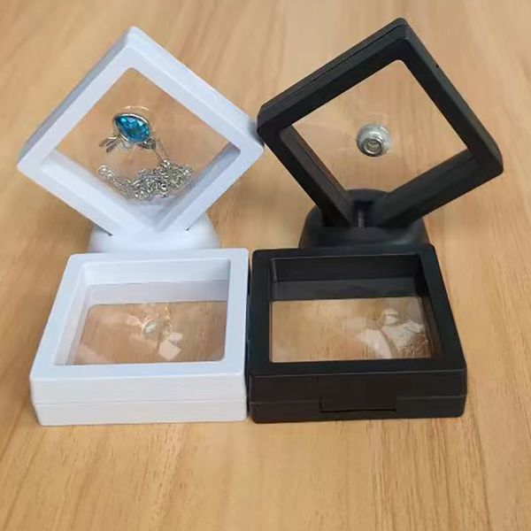 jewelry boxes 10pcs 3d floating display box pe film diamond storage case transparent ring coin packaging necklace stand 7x7cm 230808, Black;white
jewelry boxes 10pcs 3d floating display box pe film diamond storage case transparent ring coin packaging necklace stand 7x7cm 230808, Black;white