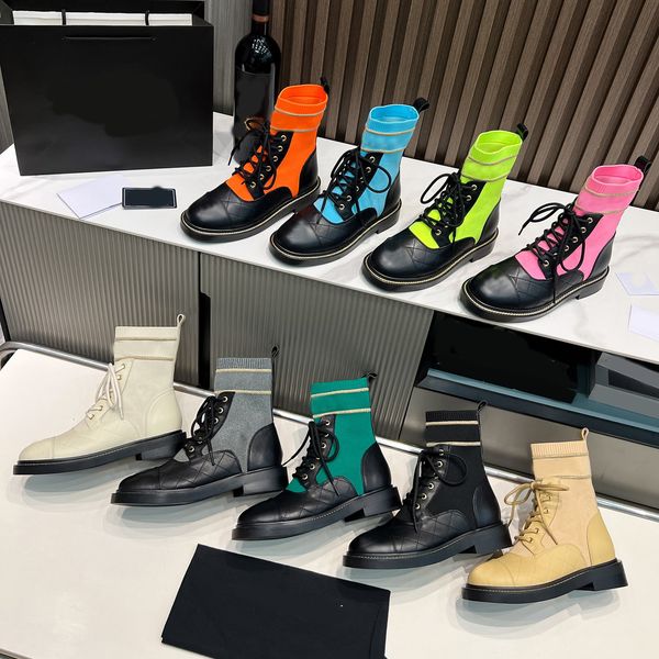 designer doots luxury martin socks boots womens genuine leather upper multiple colors knitted elastic hose boot ladys fashion low-heeled com, Black
designer doots luxury martin socks boots womens genuine leather upper multiple colors knitted elastic hose boot ladys fashion low-heeled com, Black