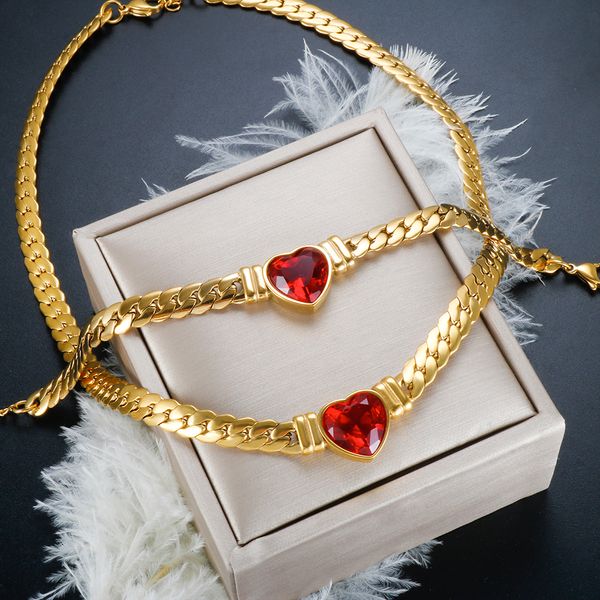 wedding jewelry sets luxury love heart zircon necklace bracelet dubai cuban chain set for women waterproof stainless steel 18 k gold plated, Slivery;golden
wedding jewelry sets luxury love heart zircon necklace bracelet dubai cuban chain set for women waterproof stainless steel 18 k gold plated, Slivery;golden