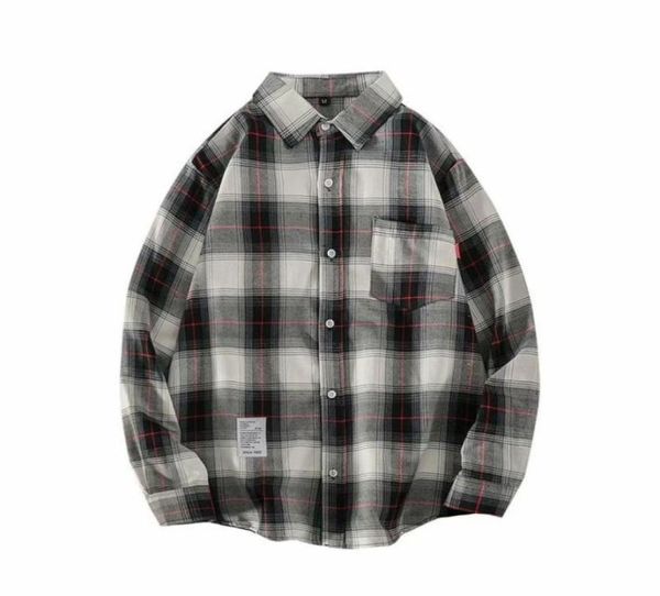 style plaid jacket retro fashion pocket oversized shirt men and women lapel collar long sleeve loose coat chic 7364172995569, White;black
style plaid jacket retro fashion pocket oversized shirt men and women lapel collar long sleeve loose coat chic 7364172995569, White;black