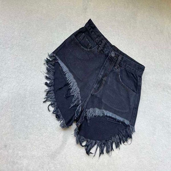 fashion brand pure original women's summer black a-line ragged edge high waist slim fit denim shorts, Blue
fashion brand pure original women's summer black a-line ragged edge high waist slim fit denim shorts, Blue