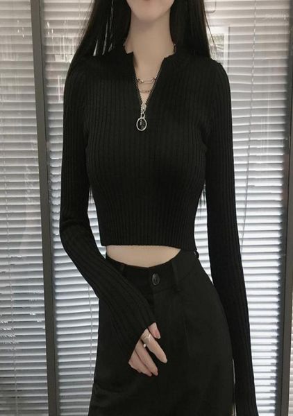 women039s t shirts longsleeved cropwomen knitted tshirt slimfitting zippered navelshowing slim short shirt6072910, White
women039s t shirts longsleeved cropwomen knitted tshirt slimfitting zippered navelshowing slim short shirt6072910, White