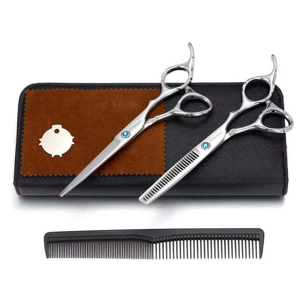 premium stainless steel hair cutting scissors - professional salon barber haircut for women, men & kids - includes comb
premium stainless steel hair cutting scissors - professional salon barber haircut for women, men & kids - includes comb