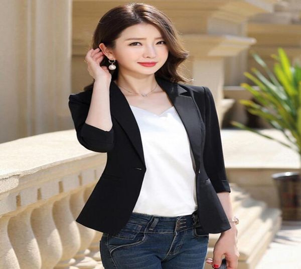 2022 lady new summer thin small suit jacket casual seven points sleeve coat slim single button blazer women3711135, Black;brown
2022 lady new summer thin small suit jacket casual seven points sleeve coat slim single button blazer women3711135, Black;brown