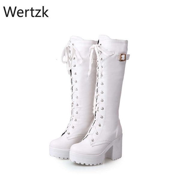 boots spring autumn lacing knee high boot fashion white square heel woman leather shoes winter pu large size 43 230807, Black
boots spring autumn lacing knee high boot fashion white square heel woman leather shoes winter pu large size 43 230807, Black