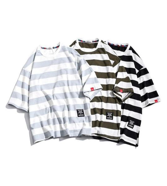 cotton loose fit shortsleeved men039s t shirt stripe plus size summer oversized tee o neck casual male 3062609, White;black
cotton loose fit shortsleeved men039s t shirt stripe plus size summer oversized tee o neck casual male 3062609, White;black