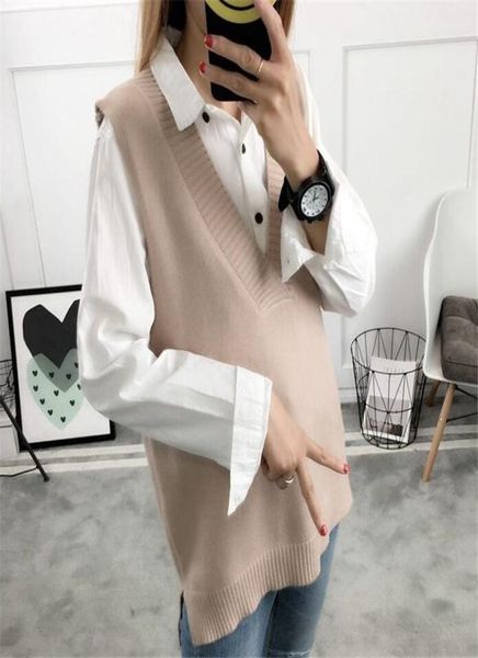 2020 women sweater spring autumn wool vest sleeveless oneck knitted vests long sections poullover vest female jumper pull femme c3393591, White;black
2020 women sweater spring autumn wool vest sleeveless oneck knitted vests long sections poullover vest female jumper pull femme c3393591, White;black