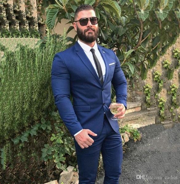 slim fit blue man suits business attire groom tuxedo for wedding man clothing costume homme mariage 2piececoat pants terno 8313327, Black;gray
slim fit blue man suits business attire groom tuxedo for wedding man clothing costume homme mariage 2piececoat pants terno 8313327, Black;gray