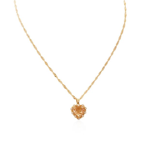 romantic love necklace crystal pendant personality creative collarbone chain women gold necklace holiday gift, Silver
romantic love necklace crystal pendant personality creative collarbone chain women gold necklace holiday gift, Silver