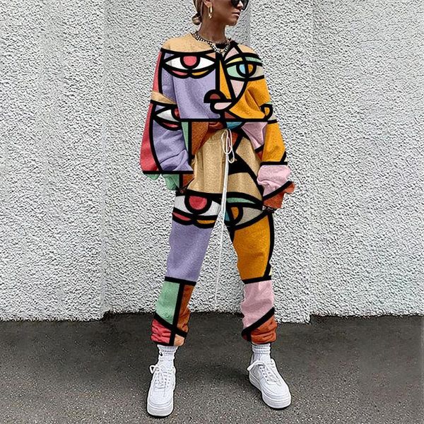 women's hoodies two piece set women 3d print streetwear tracksuit spring autumn casual long pullover sport pants, Black
women's hoodies two piece set women 3d print streetwear tracksuit spring autumn casual long pullover sport pants, Black