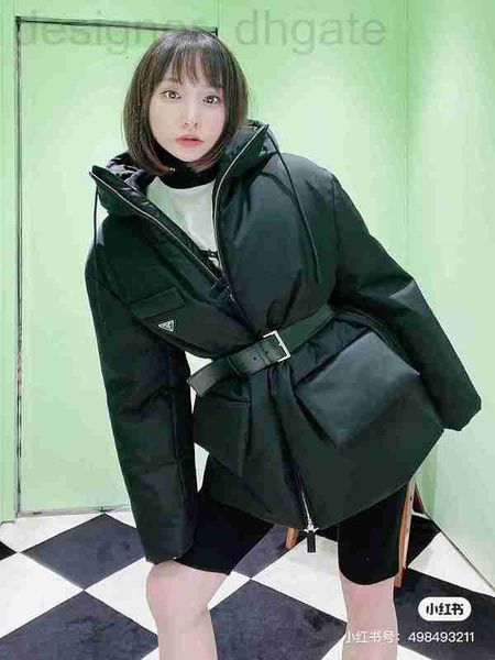 women's jackets designer home p 22 autumn and winter new classic triangle iron label filled full hooded warm cotton jacket (with waist, Black;brown
women's jackets designer home p 22 autumn and winter new classic triangle iron label filled full hooded warm cotton jacket (with waist, Black;brown