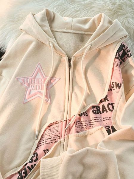 women's hoodies sweatshirts y2k women vintage korean streetwear zip up star hoodies harajuku zipper jackets kpop hip hop sweatshirt co, Black
women's hoodies sweatshirts y2k women vintage korean streetwear zip up star hoodies harajuku zipper jackets kpop hip hop sweatshirt co, Black