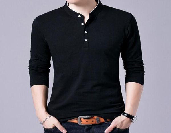 men spring autumn cotton t shirts mens solid color mandarin collar long sleeve tee6636083, White;black
men spring autumn cotton t shirts mens solid color mandarin collar long sleeve tee6636083, White;black