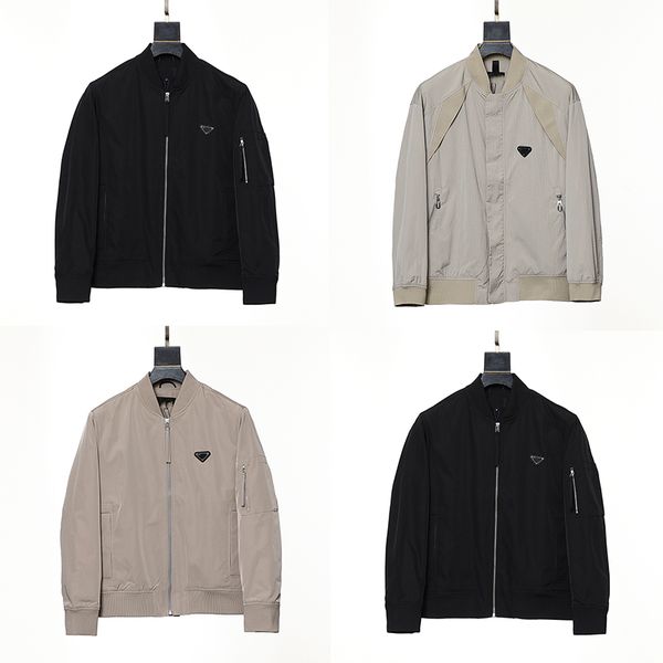 designer mens jackets classic inverted triangle logo windproof standing collar varsity jacket couple spring and autumn relaxed casual versat, Black;brown
designer mens jackets classic inverted triangle logo windproof standing collar varsity jacket couple spring and autumn relaxed casual versat, Black;brown