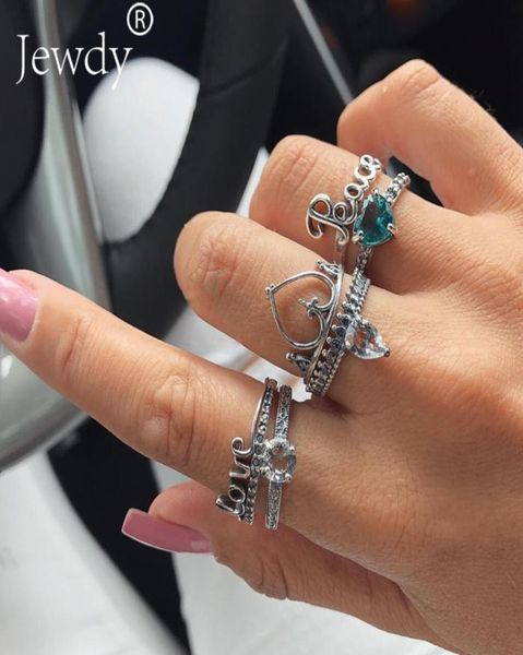 6 pcsset bohemian crown heart star love knuckle rings set for women white green crystal midi finger ring statement jewelry 20191740465, Silver
6 pcsset bohemian crown heart star love knuckle rings set for women white green crystal midi finger ring statement jewelry 20191740465, Silver