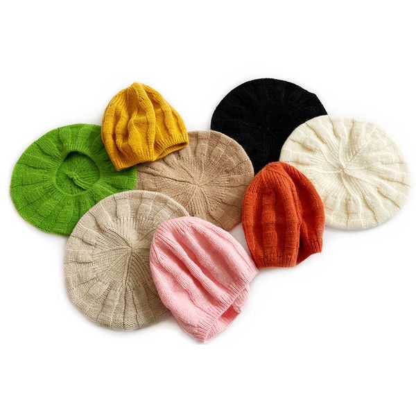 m602 vintage autumn winter kids knitted hat beret candy color sweet caps children warm beanies girls woolen hats, Yellow
m602 vintage autumn winter kids knitted hat beret candy color sweet caps children warm beanies girls woolen hats, Yellow