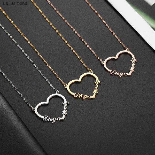 heart customized name necklace stainless steel nameplate pendant personalized custom necklaces jewelry gift for women girls l230620, Silver
heart customized name necklace stainless steel nameplate pendant personalized custom necklaces jewelry gift for women girls l230620, Silver