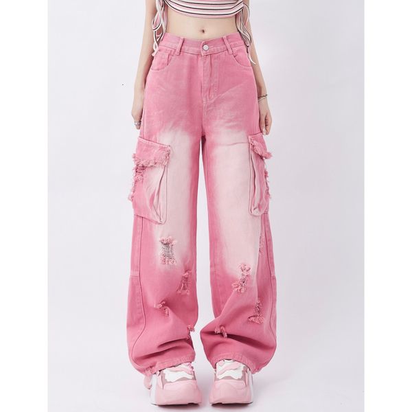 women's jeans women pink jeans contrasting colors high waist american street wide leg pants fashion hip hop vintage straight summertrou, Blue
women's jeans women pink jeans contrasting colors high waist american street wide leg pants fashion hip hop vintage straight summertrou, Blue