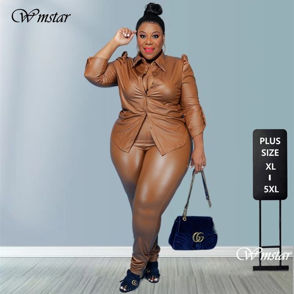 women's plus size pant clothing pu two pieces sets office lay long sleeve trousers solid fashion outfits wholesale drop 230809, Black
women's plus size pant clothing pu two pieces sets office lay long sleeve trousers solid fashion outfits wholesale drop 230809, Black
